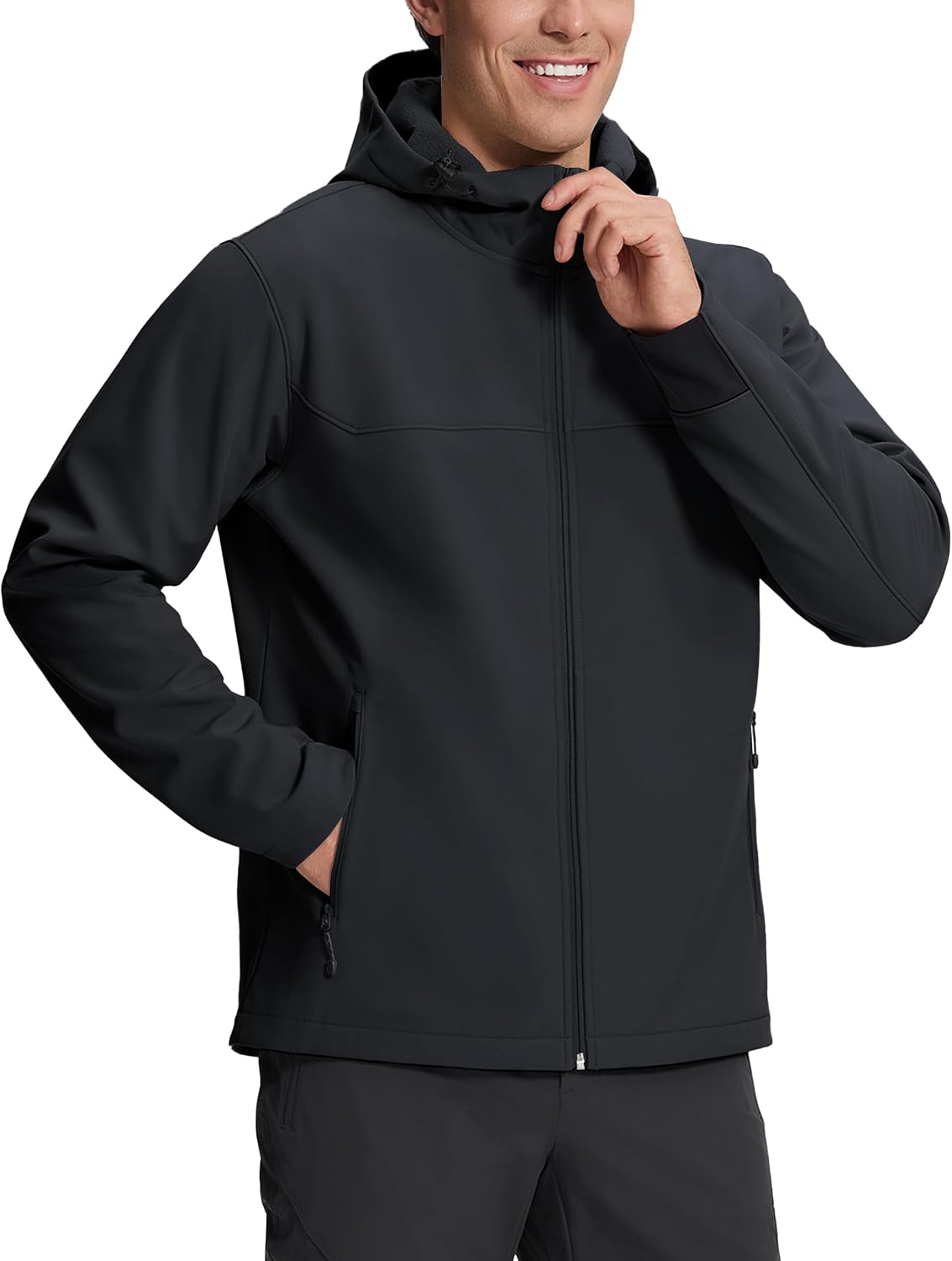 Hooded Fleece-Lined Hiking Jacket