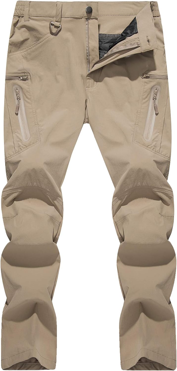 Waterproof Quick-Dry Cargo Pants with 8 Pockets