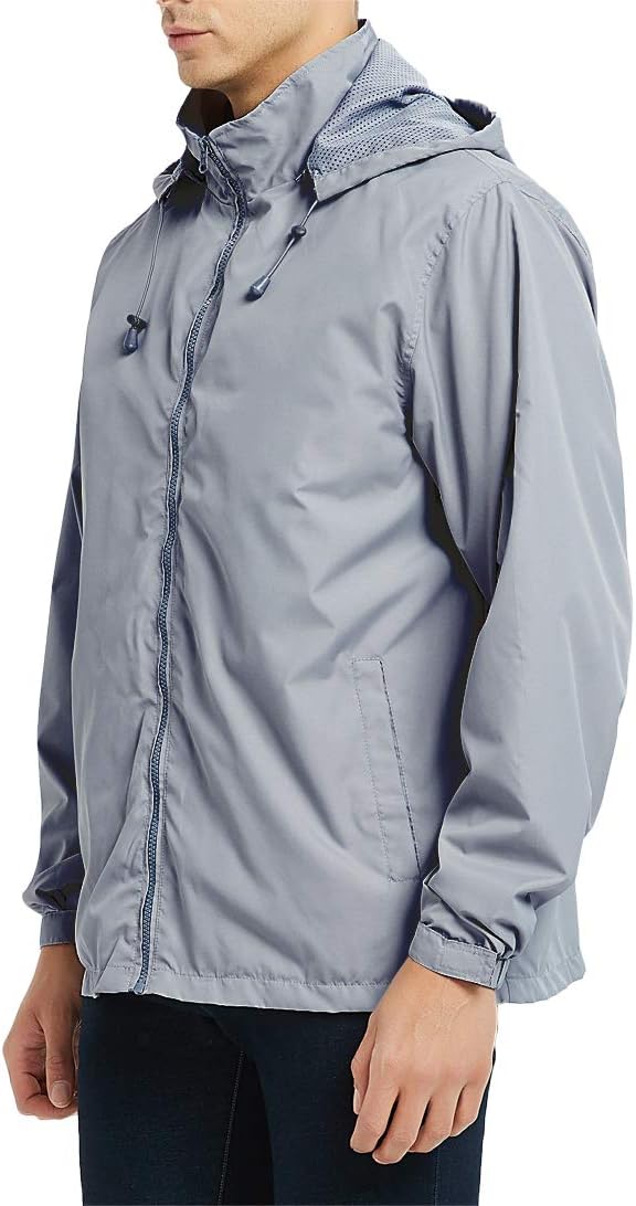 Lightweight Waterproof Jacket with Detachable Hood
