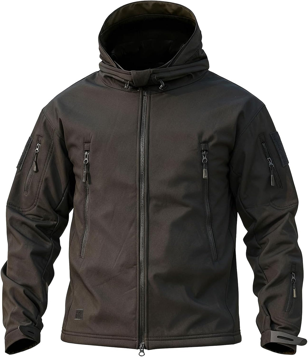Hooded Fleece-Lined Tactical Jacket