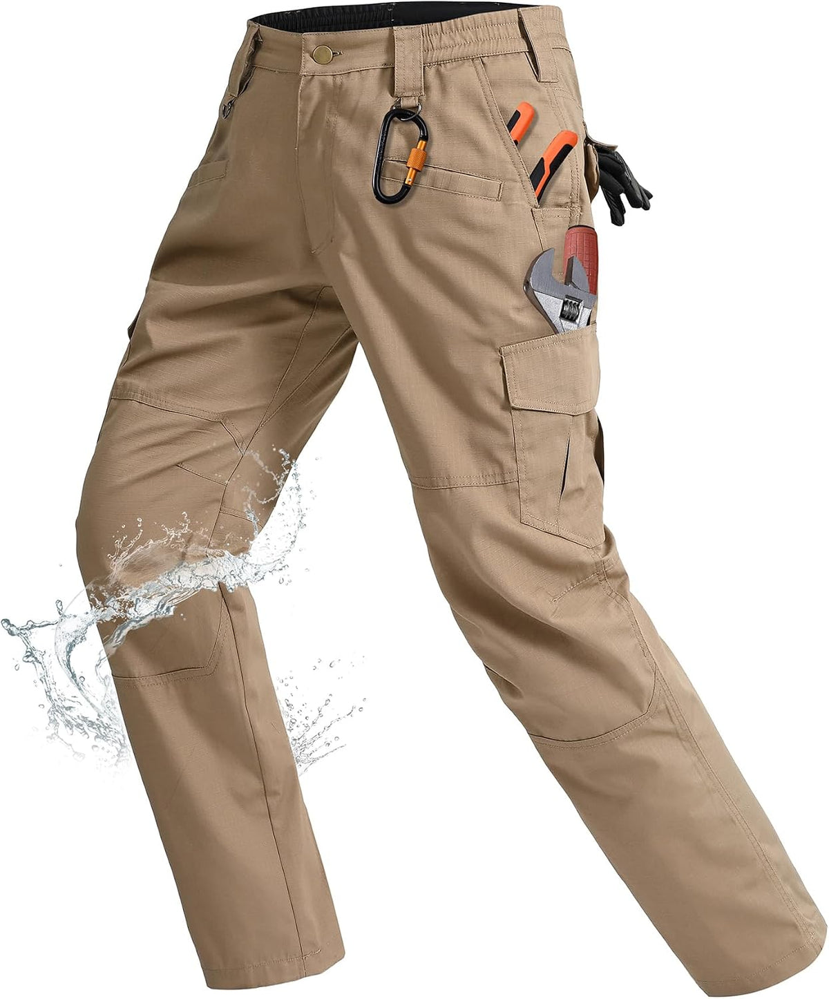 Ripstop Cargo Work Trousers with 9 Pockets