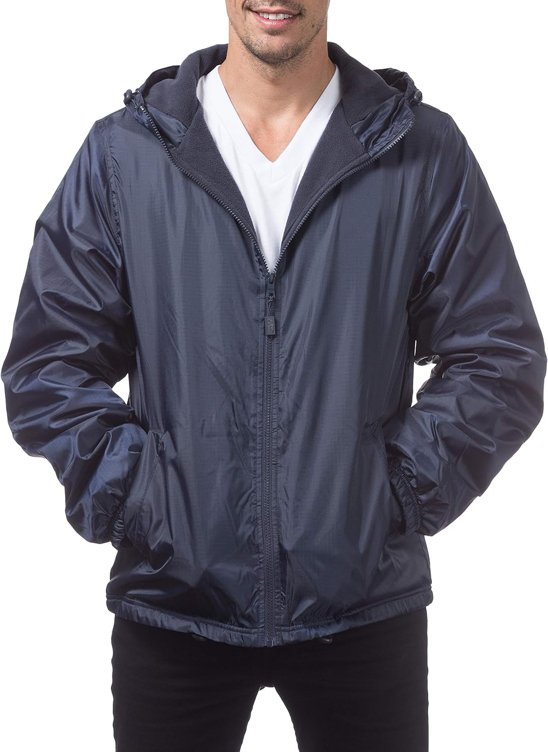 Fleece-Lined Casual Windbreaker