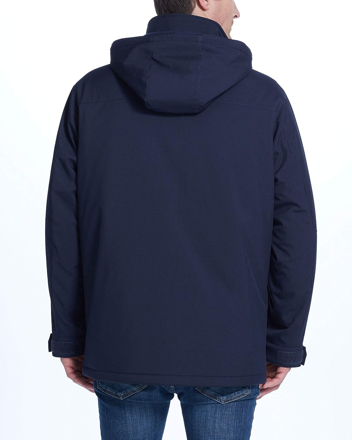 Fleece-Lined Rain Jacket with Detachable Hood